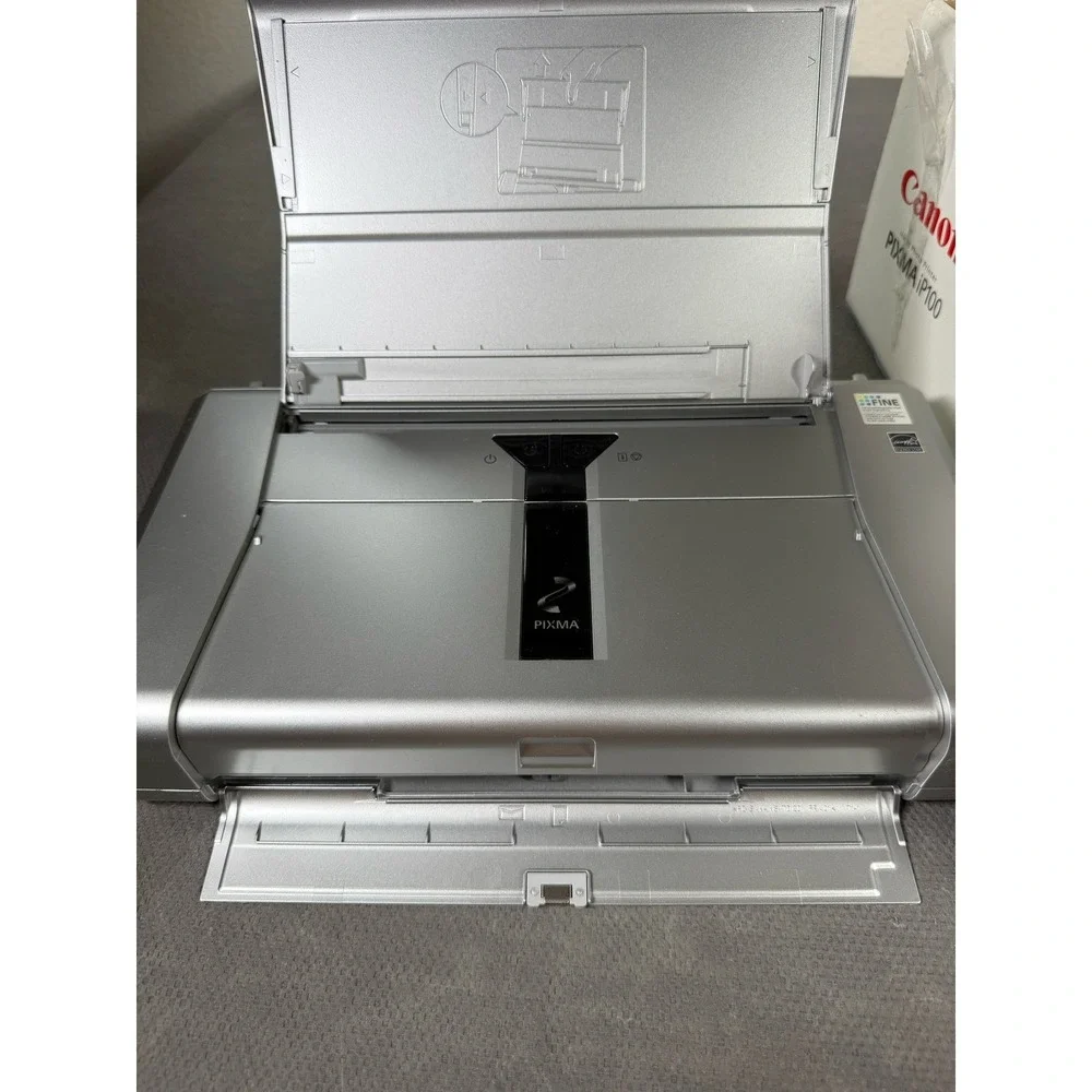 Canon PIXMA iP100 Inkjet Photo Printer Mobile Wireless 1446B002 Silver Gray